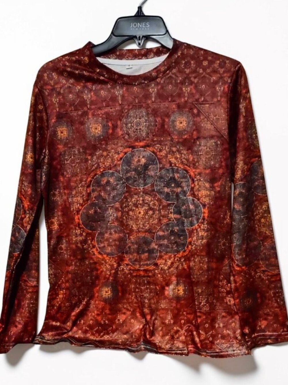 NEW! BEAUTIFUL EXOTIC WOMEN SUPER SOFT LONG SLEEVES ETHNIC FALL SHIRT SZ S